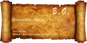 Boroska Oguz névjegykártya